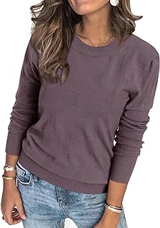 Womens Knit Sweater Long Sleeve Pullover Tops Trendy Dressy Casual Business Spring Clothes Outfit Fashion 2025