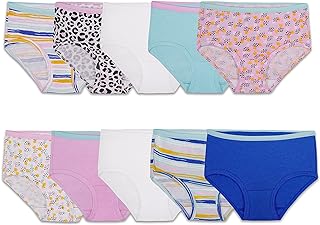 Girls' Cotton Brief Underwear, Multipack