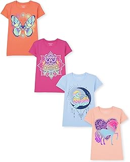 Girls' Animal Short Sleeve Graphic T-Shirts, Multipack
