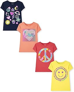 Girls' Kindness, Love, Equality Short Sleeve Graphic T-Shirts, Multipack