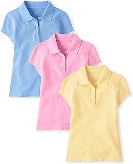 Girls' Multipack Short Sleeve Pique Polos