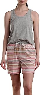 Girls 2pc Tank Short Set | Grey Heather Watercolor Stripe