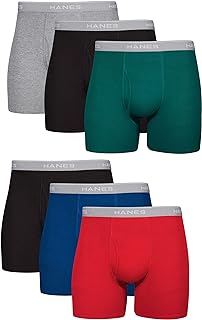 Men's Boxer Briefs, Cool Dri Moisture-Wicking Underwear, Cotton No-Ride-up for Men, Multi-Packs