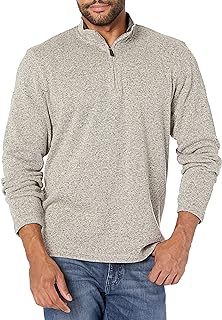 Men's Long Sleeve Fleece Quarter-Zip Sweater